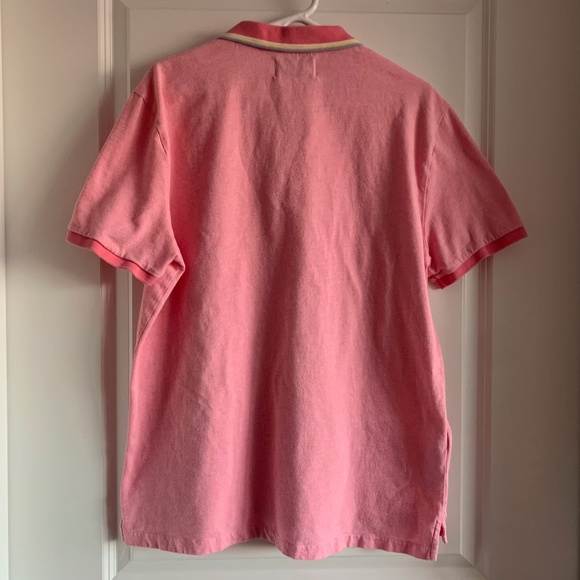 Original Penguin Polo Short Sleeve Stripe Pink XL Slim Fit Preppy Plazacore Golf - Picture 8 of 12